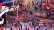 Crosswalk at evening. Time lapse and loopable. New York