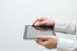 Photo: Business man hand tablet PC Business man hand tablet PC