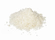 Pile of grey sea salt, hand-harvested, isolated in white