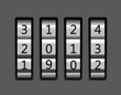 Code lock with number 2013 vector illustration
