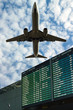 Airport flight information with the list of flights in the sky 