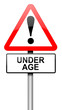 Under age concept.