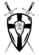 crossed swords and board