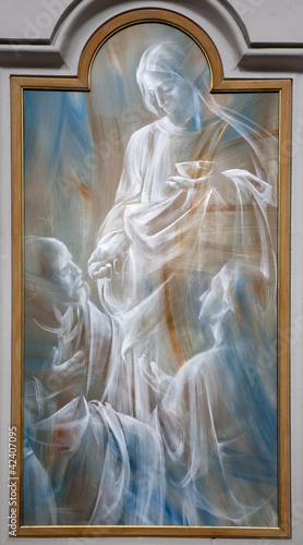 Photo: Rome - Jesus and eucharity - basilica Santa Maria degli Angeli Rome - Jesus and eucharity - basilica Santa Maria degli Angeli