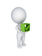 Illustration: 3d small person pushing a red cross mark. 3d small person pushing a red cross mark.