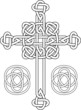 Knotted celtic cross stencil