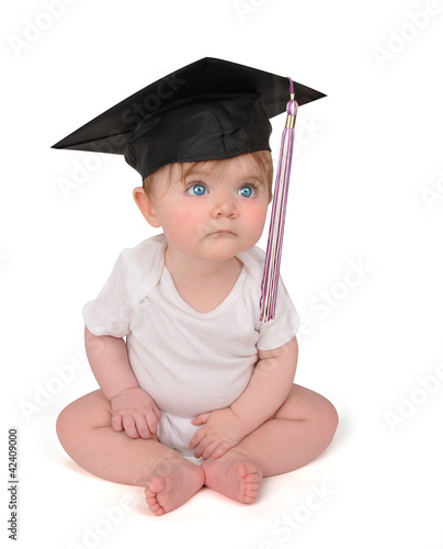 Photo: Education Graduation Baby on White Education Graduation Baby on White