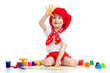 adorable artist kid drawing and painting