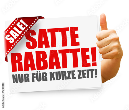 Foto: Satte Rabatte! Button, Icon Satte Rabatte! Button, Icon