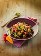seitan stew with eggplant and pepper,vegetarian food