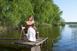 Photo: A girl on the lake A girl on the lake