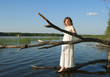 Photo: A girl on the lake A girl on the lake