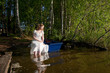 Photo: A girl on the lake A girl on the lake
