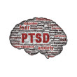 PTSD symbol design isolated on white background
