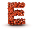 Letter E, american football alphabet