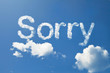 Cloud sorry word
