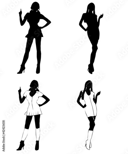 Illustration: Siluetas mujer Siluetas mujer