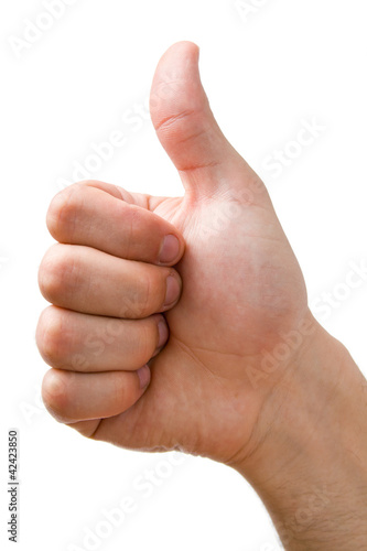 Photo: Hand showing thumbs up sign Hand showing thumbs up sign