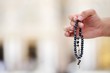 Muslim praying at Medina mosque