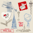 Baby Boy Doodle Set - for design, scrapbook, shower or arrival