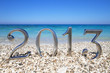 New year 2013 on the beach