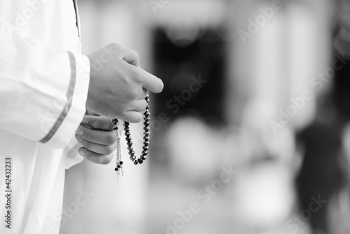 Photo: Rosary in hands Rosary in hands