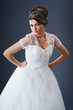 Beautiful bride in studio shooting