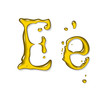 Vector fluid oil letter