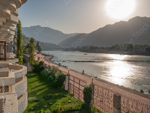 Photo: Panorama view of the Holy Ganges river Panorama view of the Holy Ganges river
