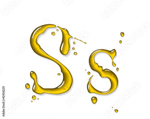 Vettoriale: Vector fluid oil letter Vector fluid oil letter