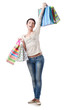 Girl after the shopping spree