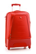 Large red suitcase isolated on white