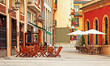 Nice houses in the old town of the city