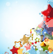 abstract color stars vector background