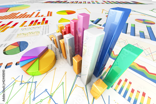 Illustration: Graph diagram pie chart 3d Graph diagram pie chart 3d
