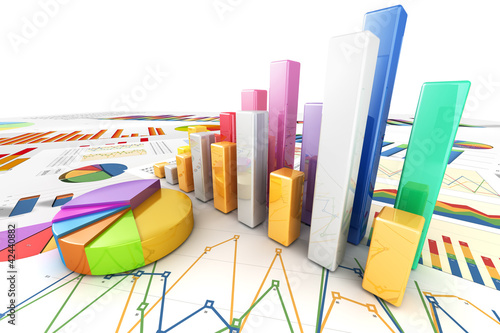 Illustration: Graph diagram pie chart 3d Graph diagram pie chart 3d