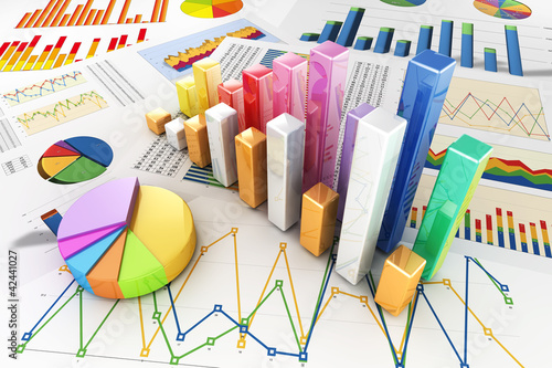 Illustration: Graph diagram pie chart 3d Graph diagram pie chart 3d