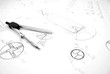 Compasses and drawing.