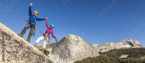 Photo: Climbers on the summit. Climbers on the summit.