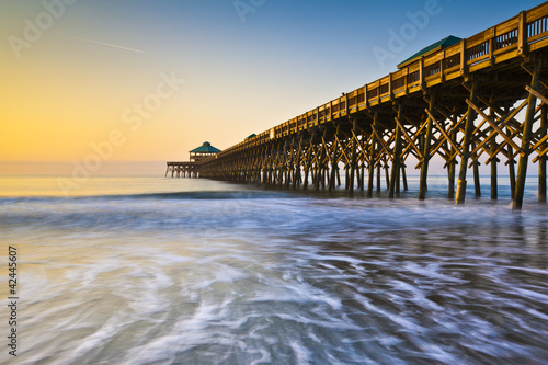 Photo: Folly Beach Pier Charleston SC Atlantic Ocean Sunrise Folly Beach Pier Charleston SC Atlantic Ocean Sunrise