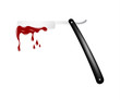 Razor with blood