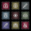 White icons on color buttons 13