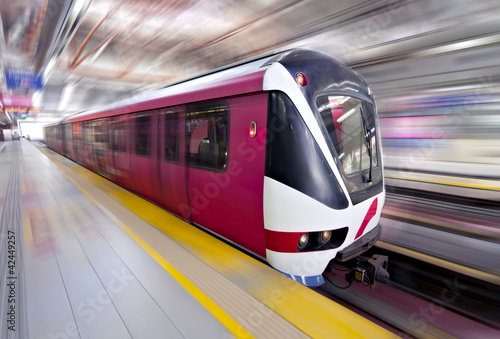 Photo: Fast LRT train in motion, Kuala Lumpur Fast LRT train in motion, Kuala Lumpur