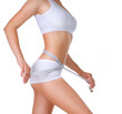 Woman measuring her waistline. Perfect Slim Body