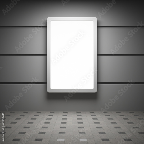 Illustration: Blank advertising billboard Blank advertising billboard