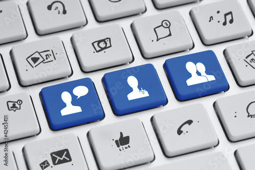 Foto: social icons keyboard social icons keyboard