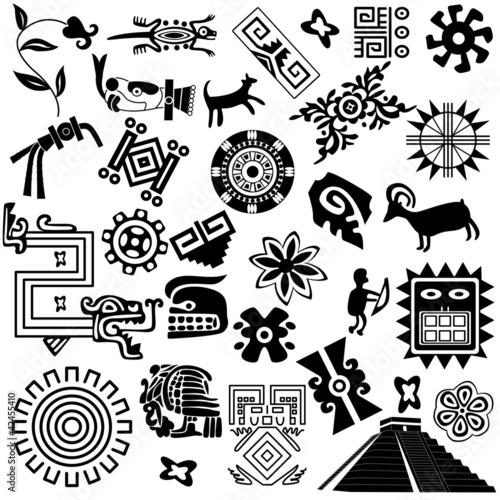Vector: Ancient american design elements Ancient american design elements