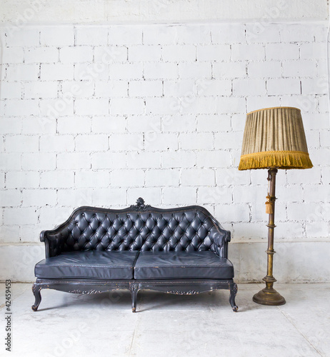 Photo: vintage luxury armchair in white room vintage luxury armchair in white room