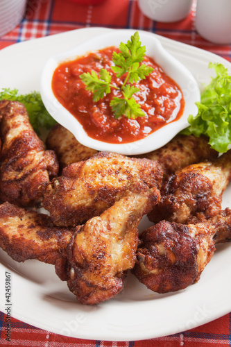 Photo: Grilled chicken wings Grilled chicken wings