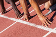 Two Track and Field Athletes before the Race Start